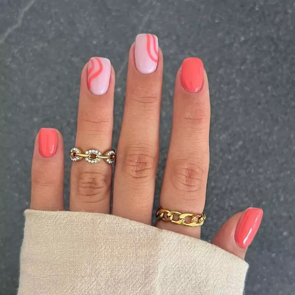 opulent coral nail designs