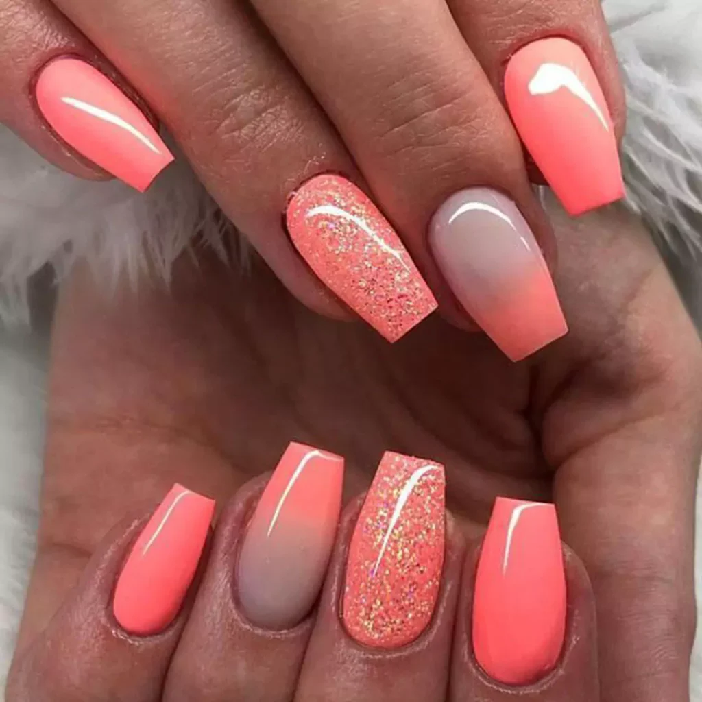 unique coral nail designs