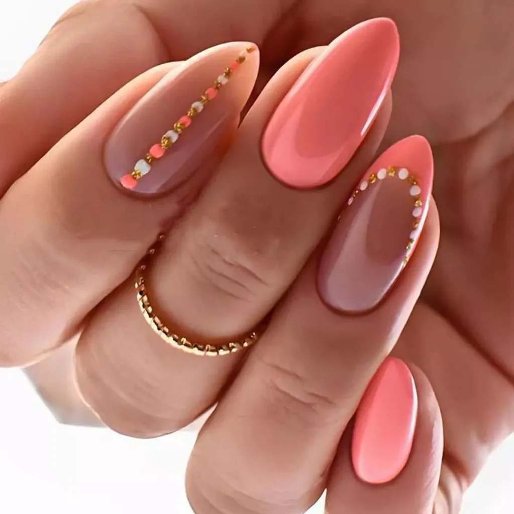 trendy coral nail designs