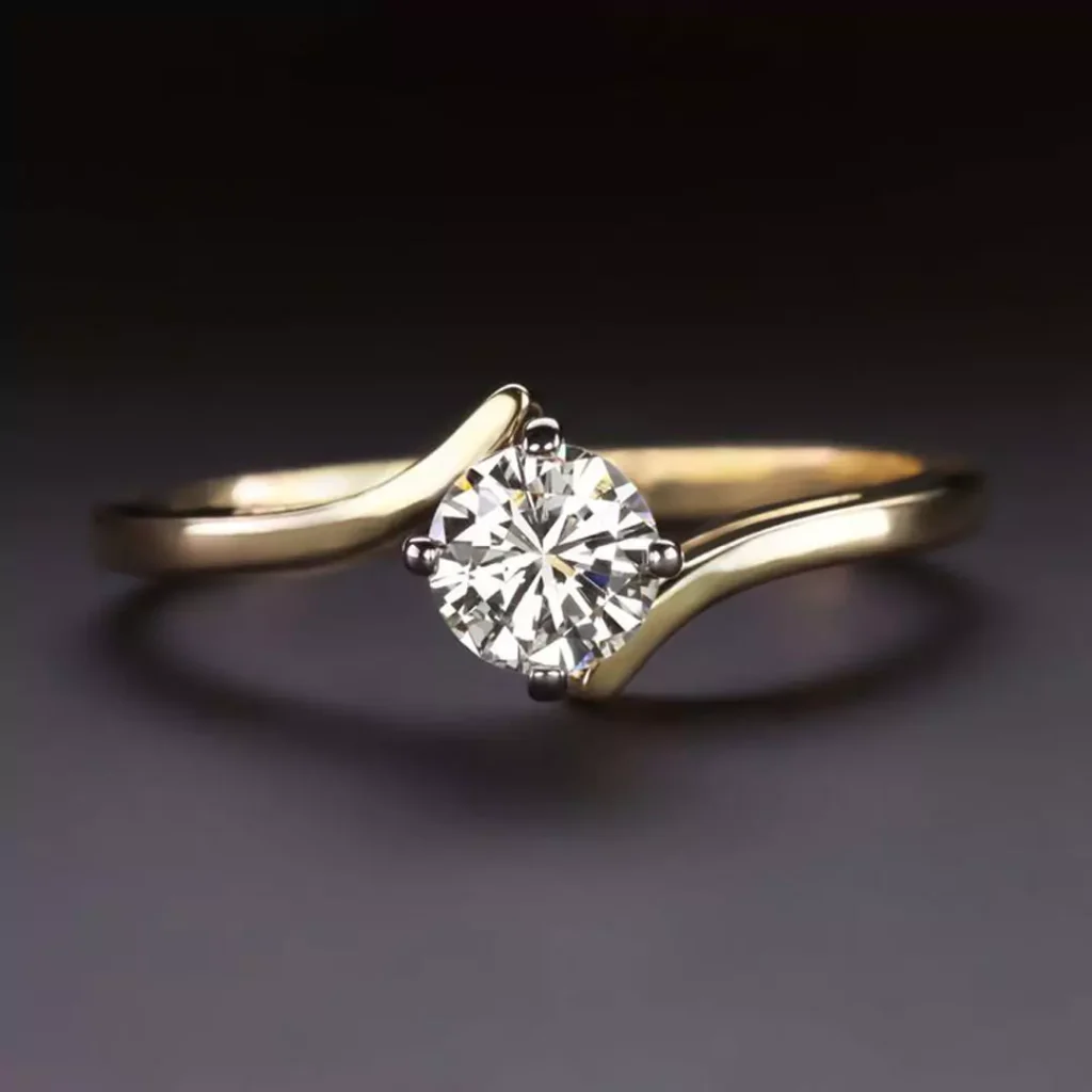 delicate gold solitaire rings