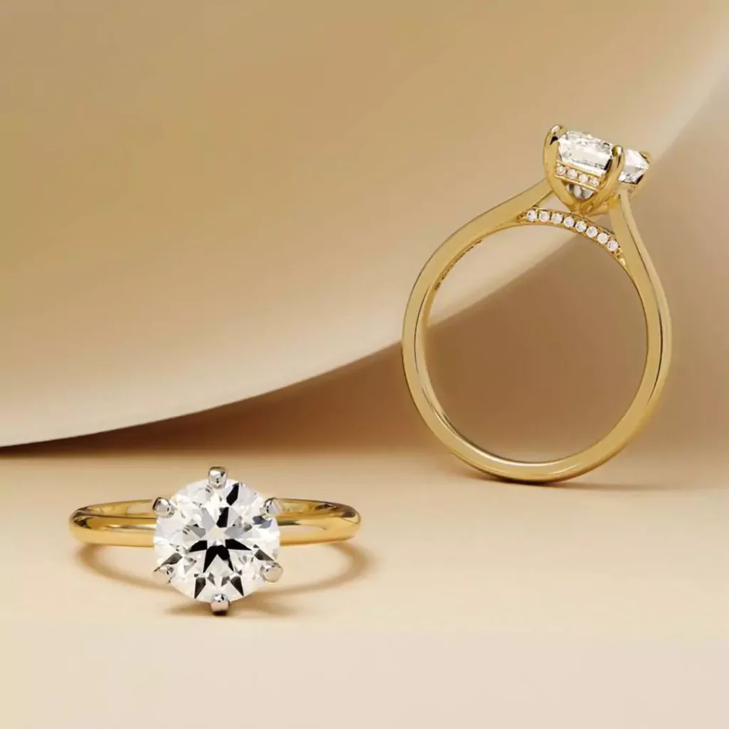 unique gold solitaire rings