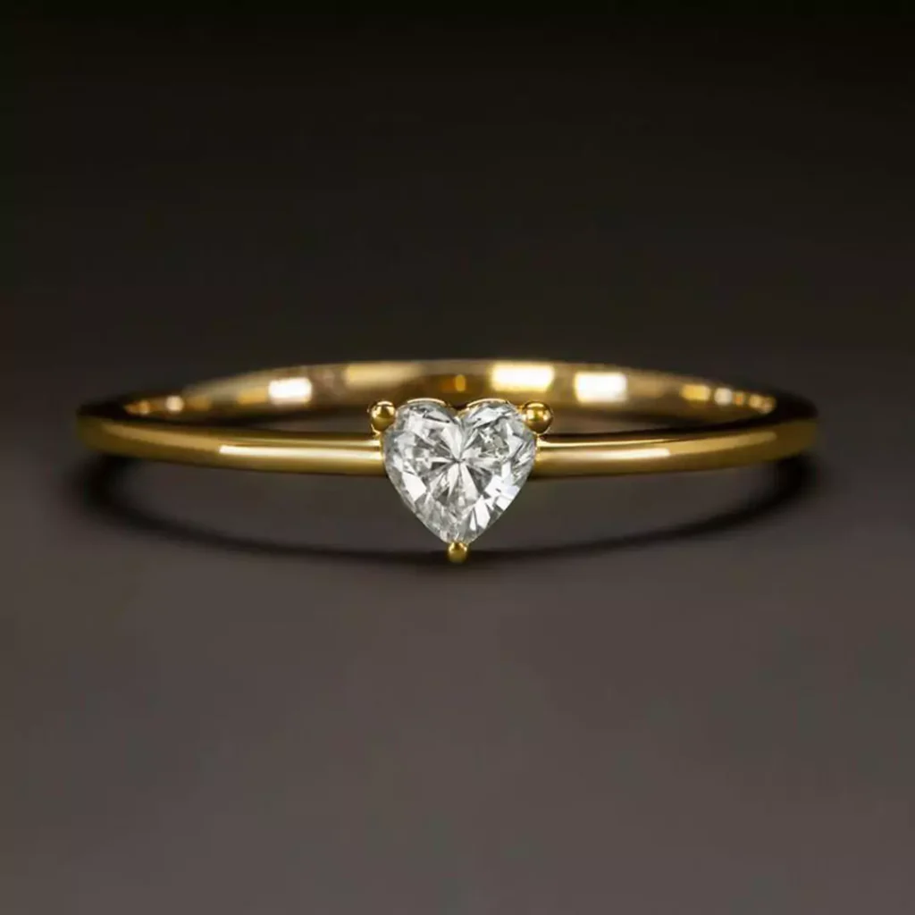 glamorous gold solitaire rings