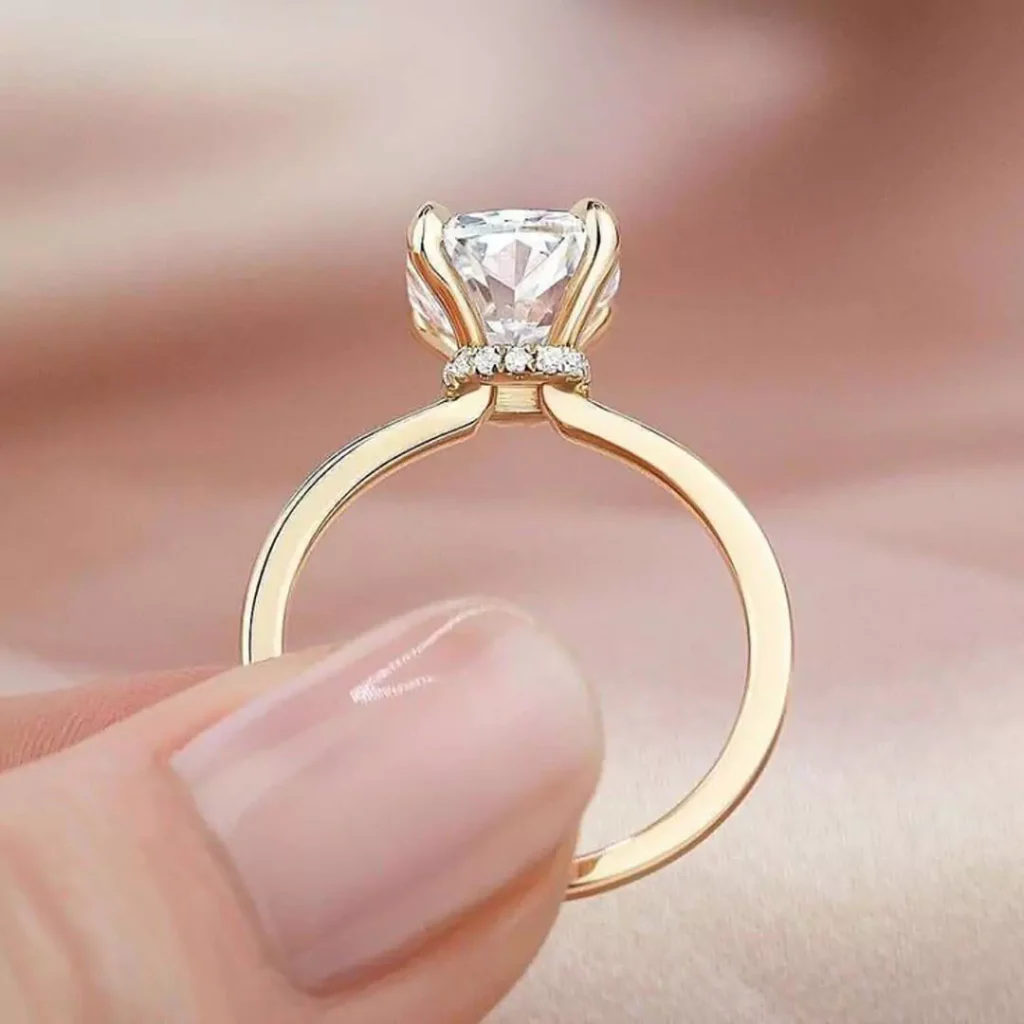 dazzling gold solitaire rings