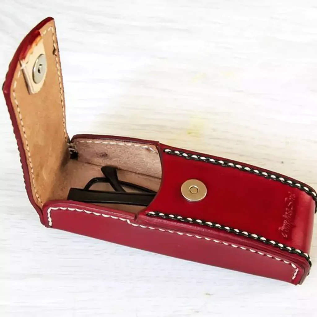 eye-catching leather glasses cases for girls