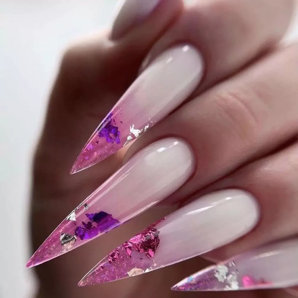 intricate Long Acrylic Nail Designs