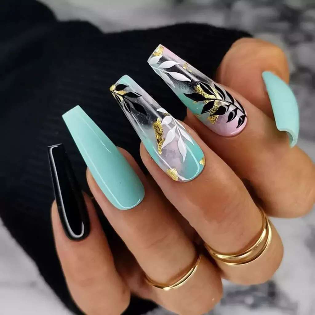 whimsical Long Acrylic Nail Designs