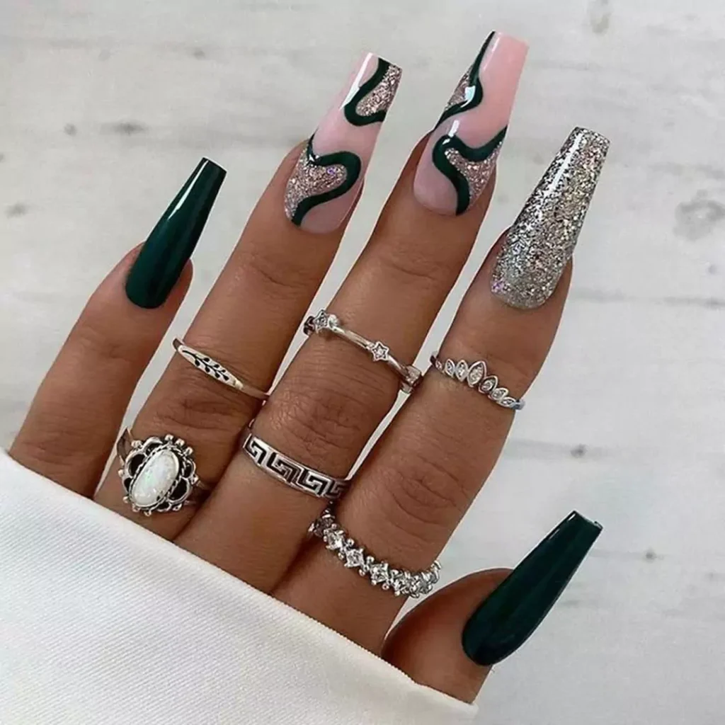 stylish Long Acrylic Nail Designs