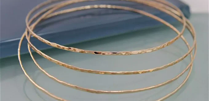 elegant thin gold bangles