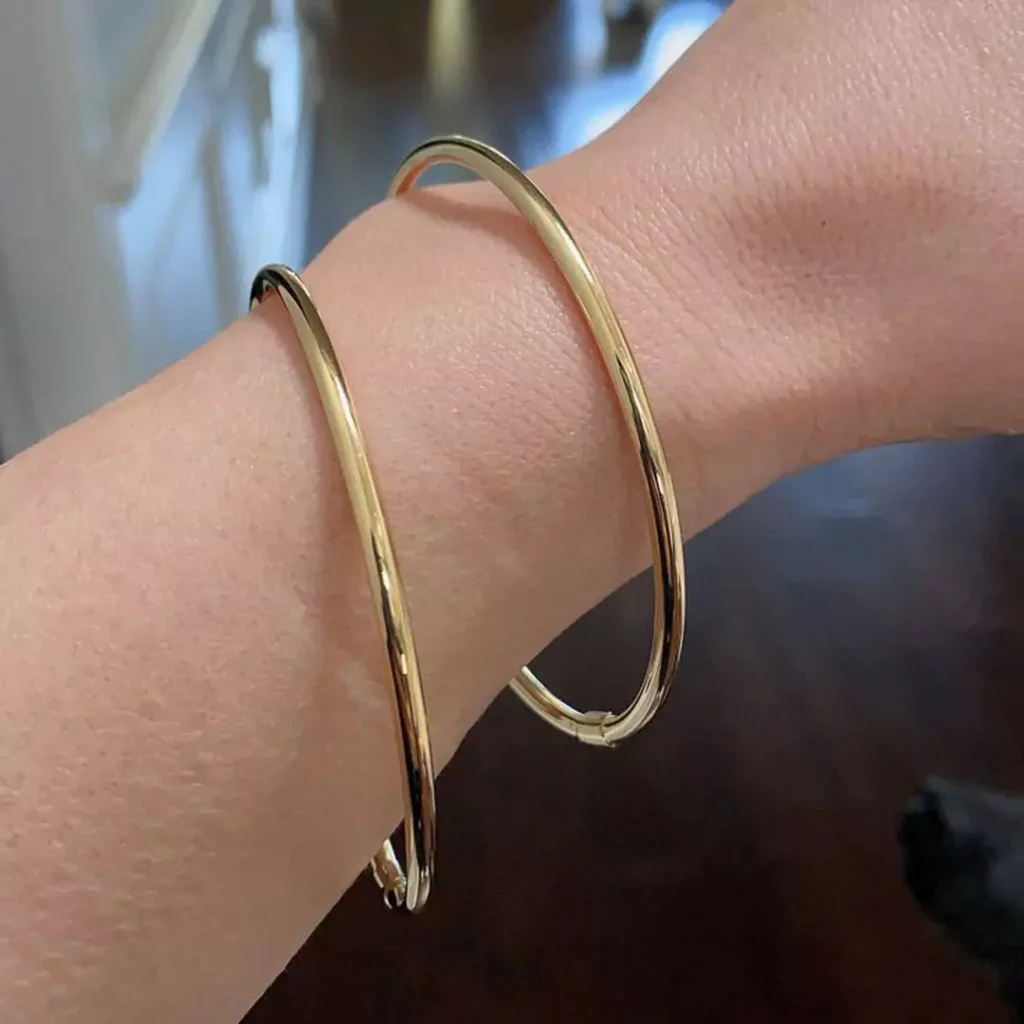 exquisite thin gold bangles 