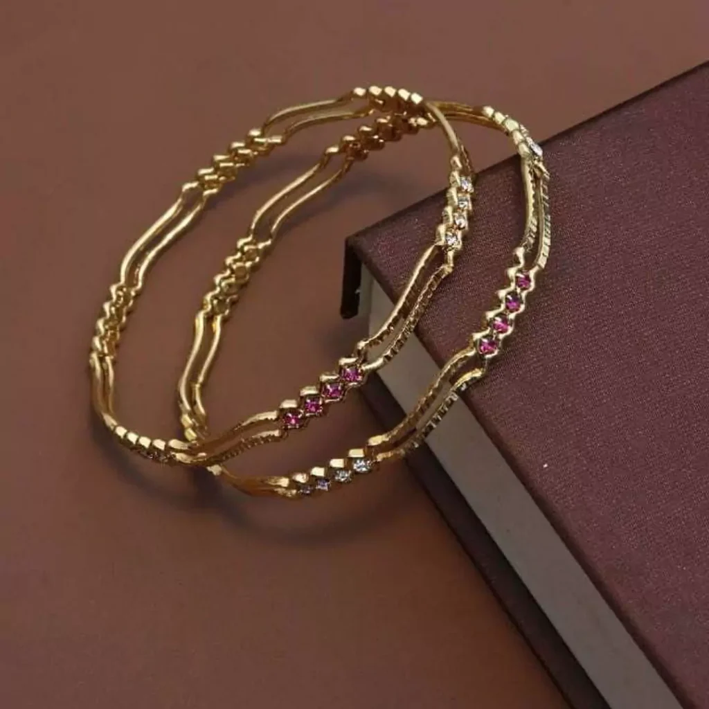 chic thin gold bangles 