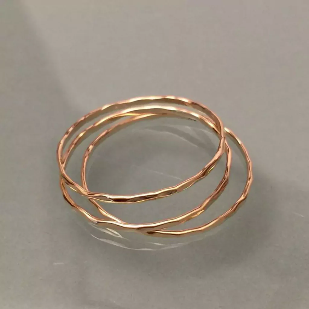 dazzling thin gold bangles 