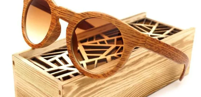 stylish wooden frame sunglasses