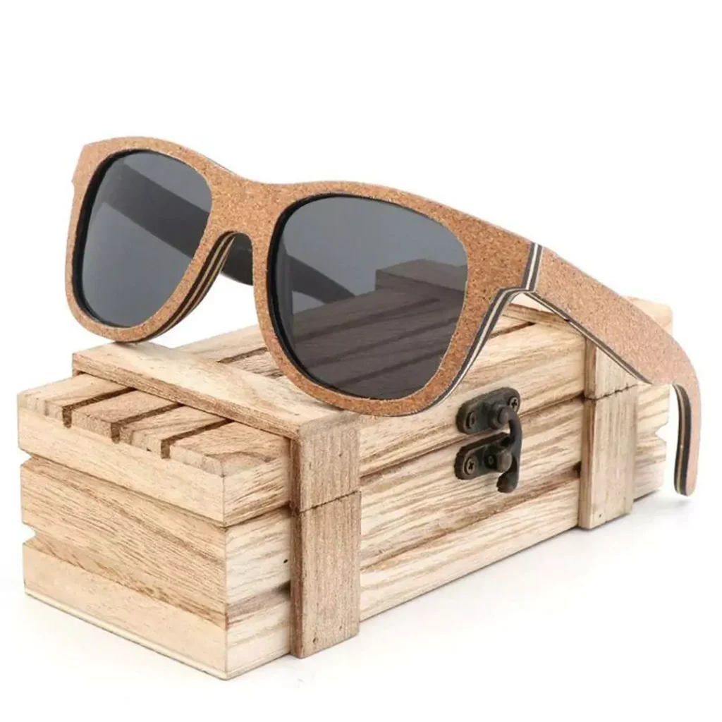 high-quality wooden frame sunglasses