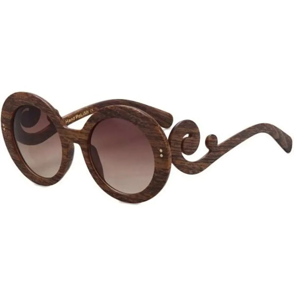 eye-catching wooden frame sunglasses