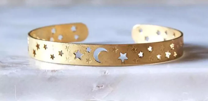 chic moon and stars gold bracelets