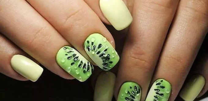 cute kiwi nail designs