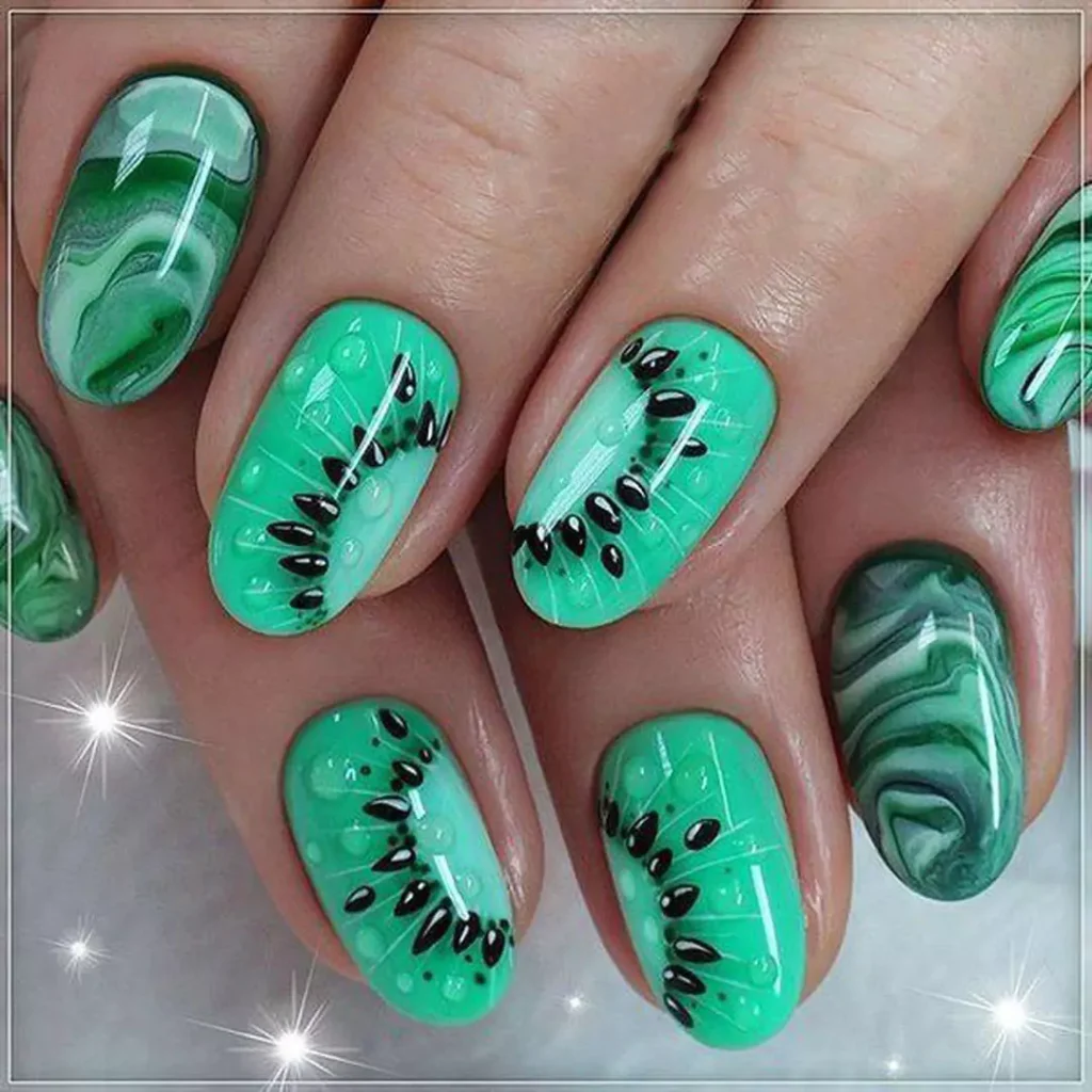 regal kiwi nail designs