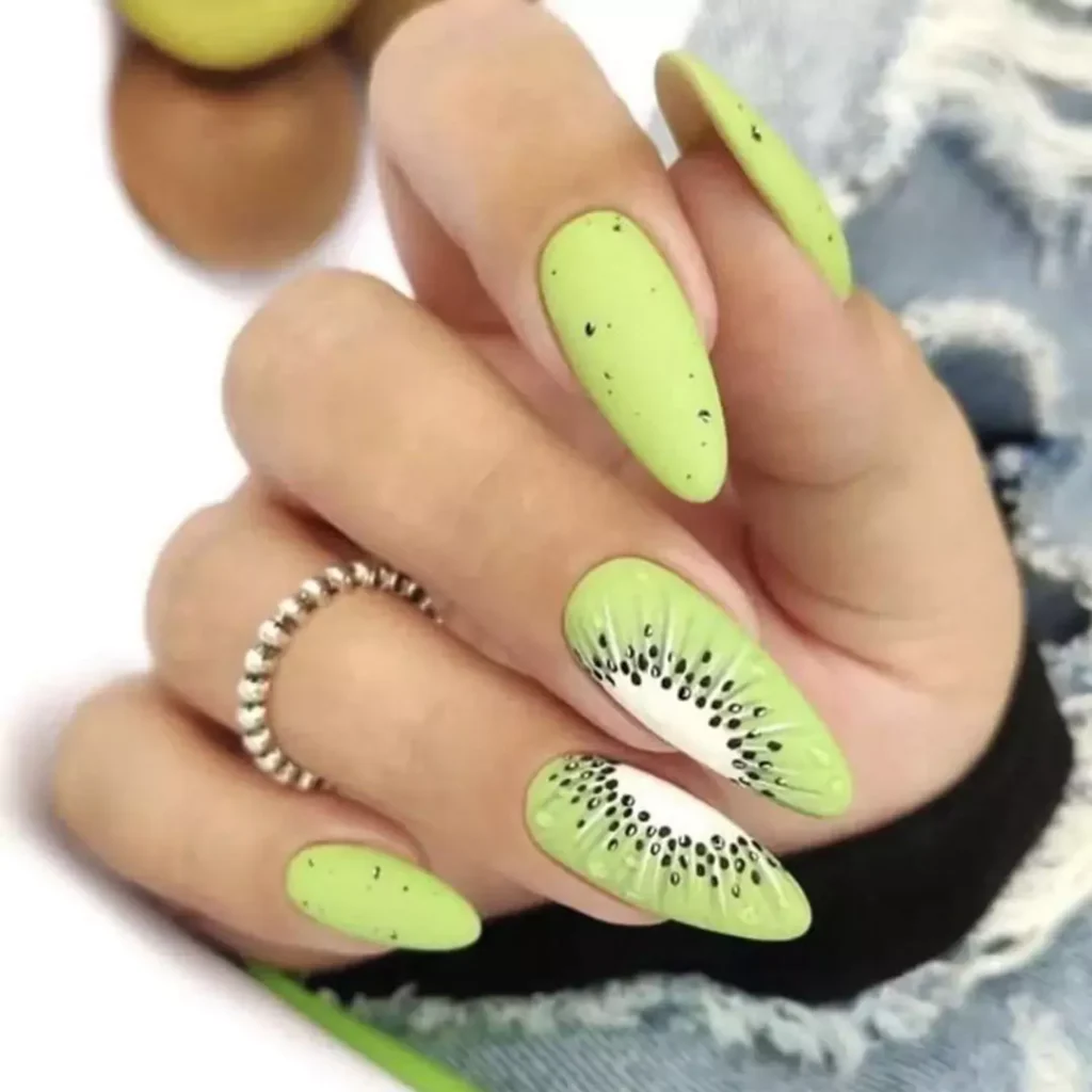 beautiful kiwi nail designs