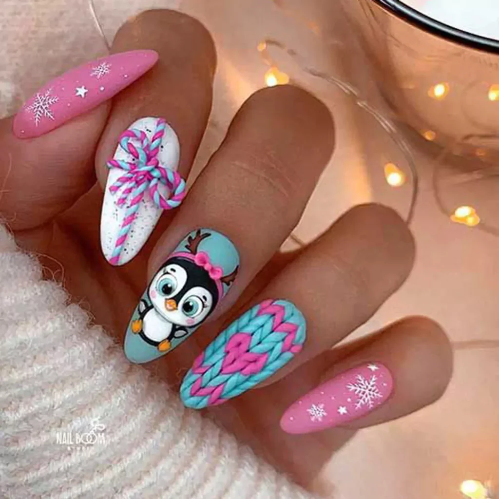 beautiful penguin nail designs