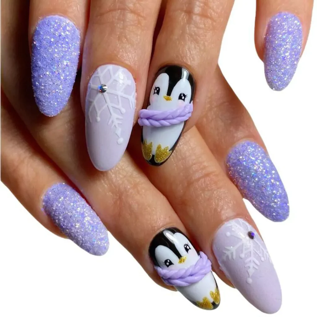 chic penguin nail designs