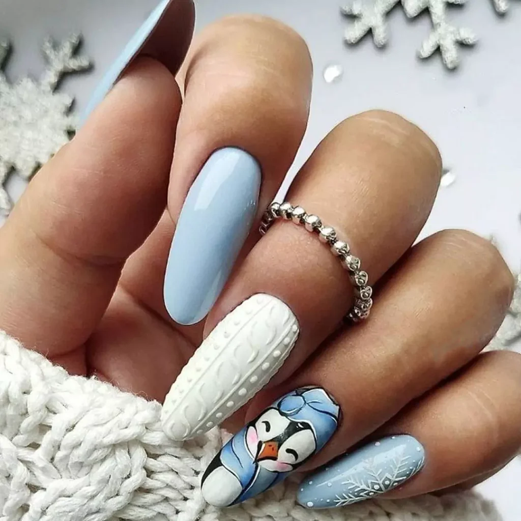 exquisite penguin nail designs