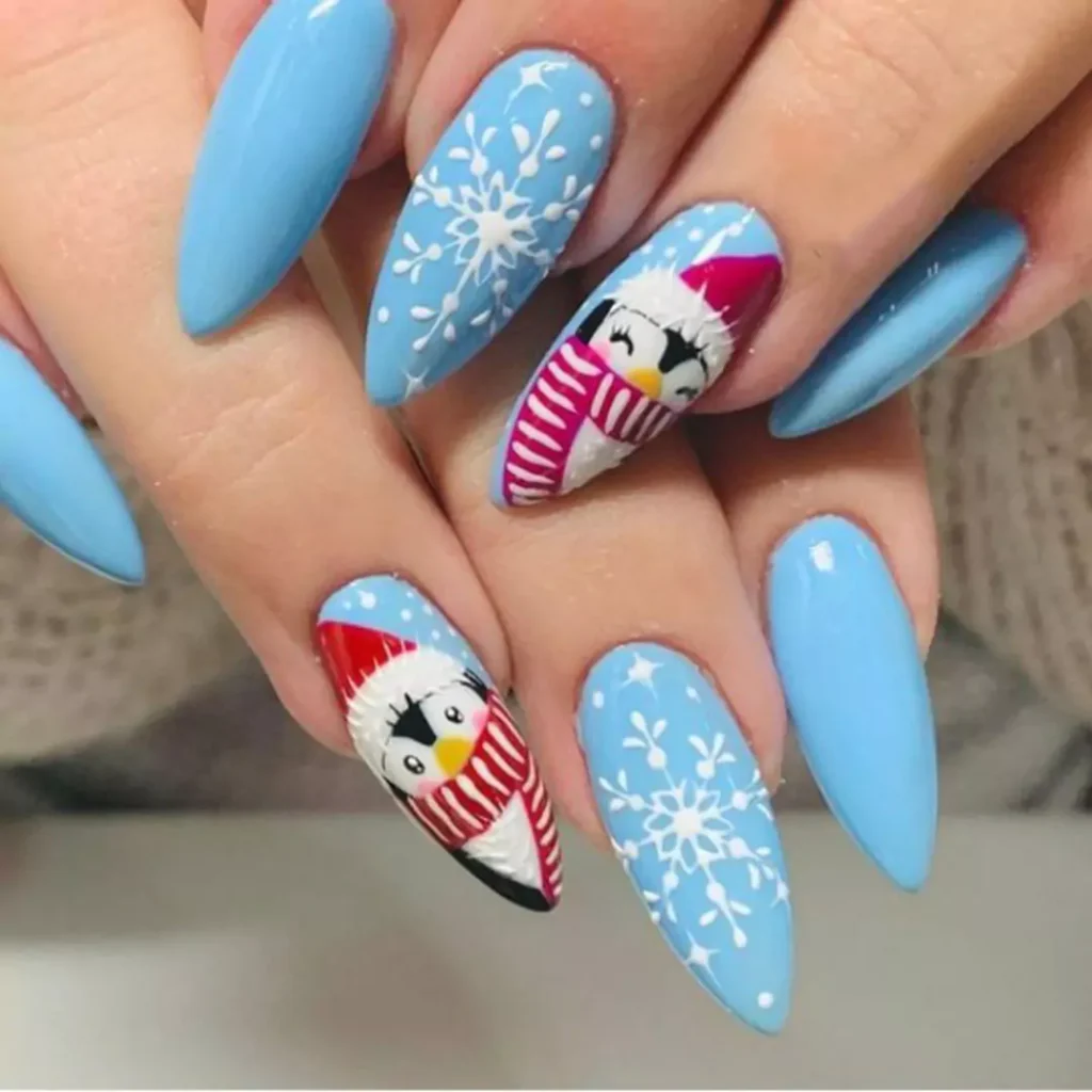 unique penguin nail designs