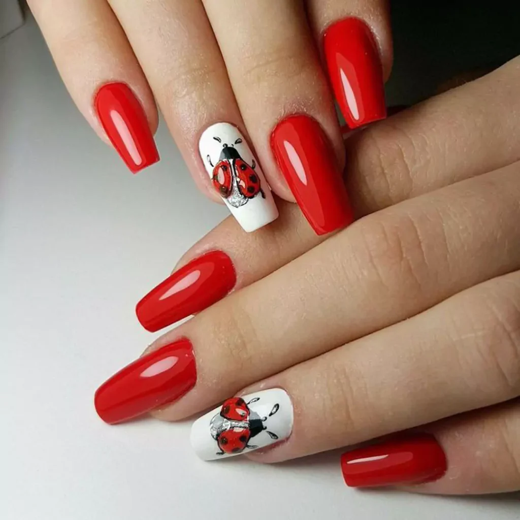 dazzling ladybug nail designs