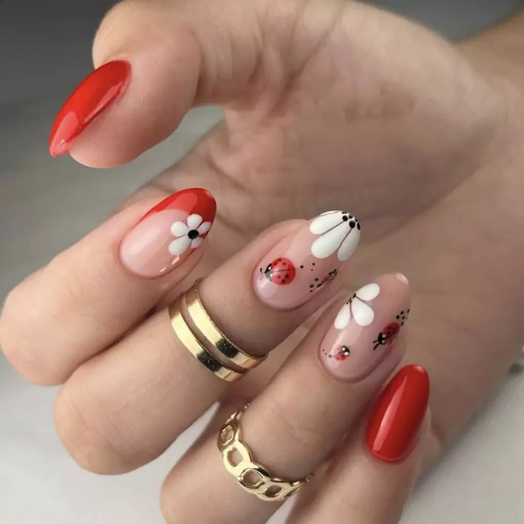 exquisite ladybug nail designs