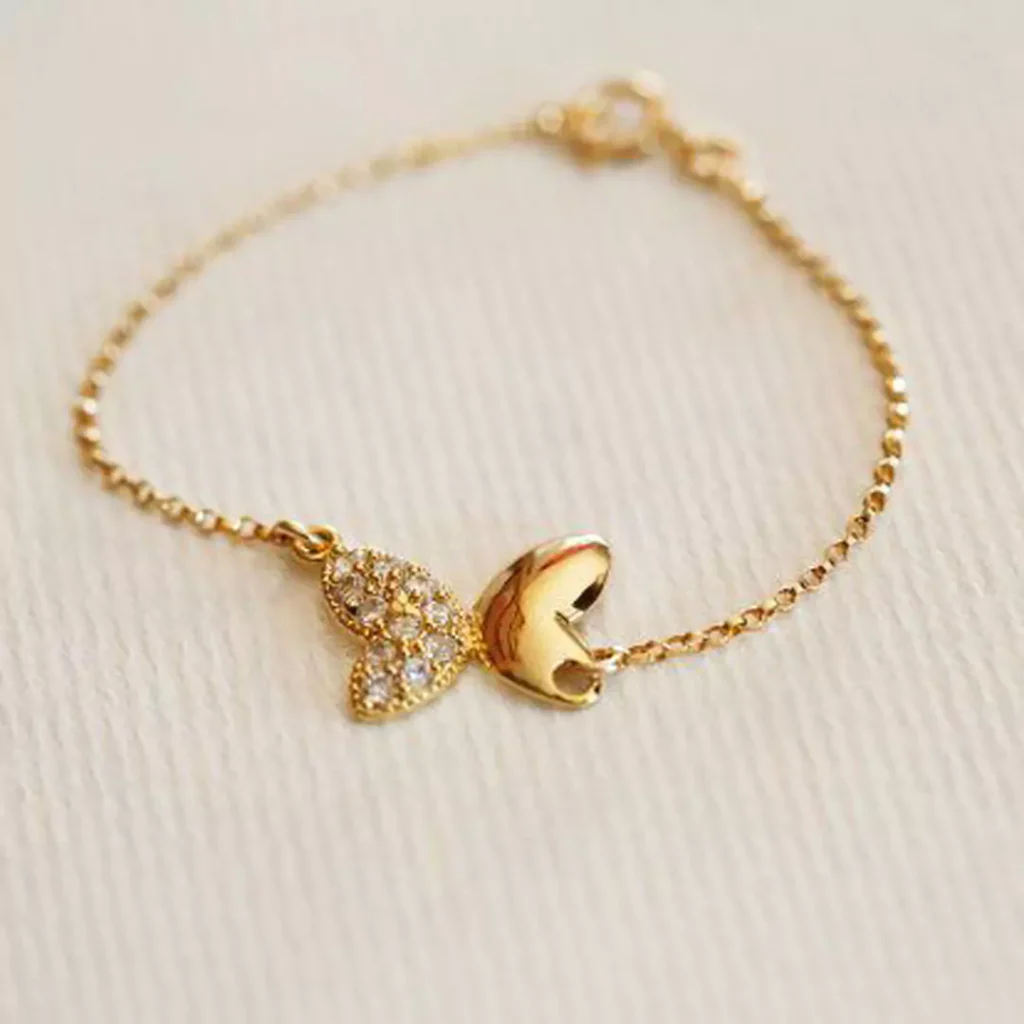 butterfly gold anklets for baby girls 