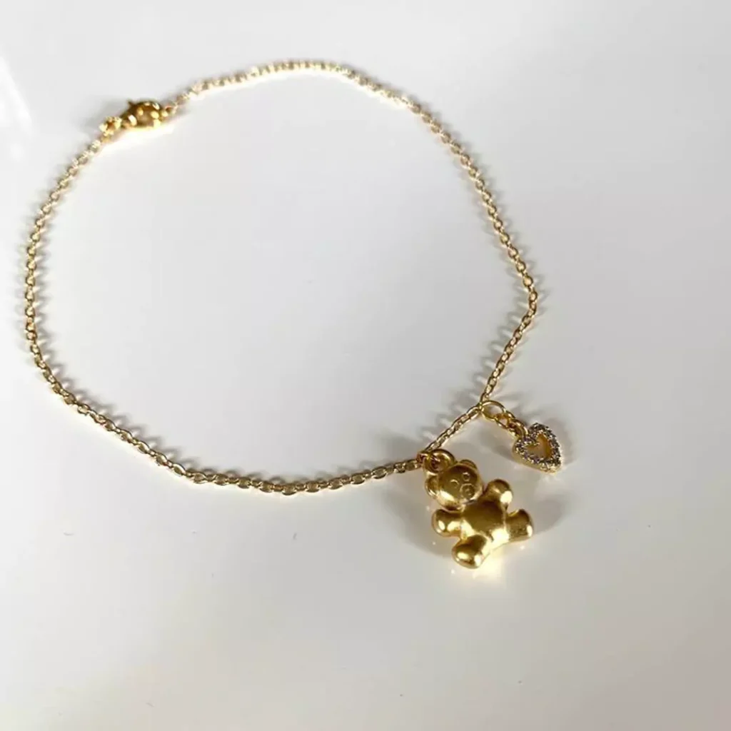 ornate gold anklets for baby girls 