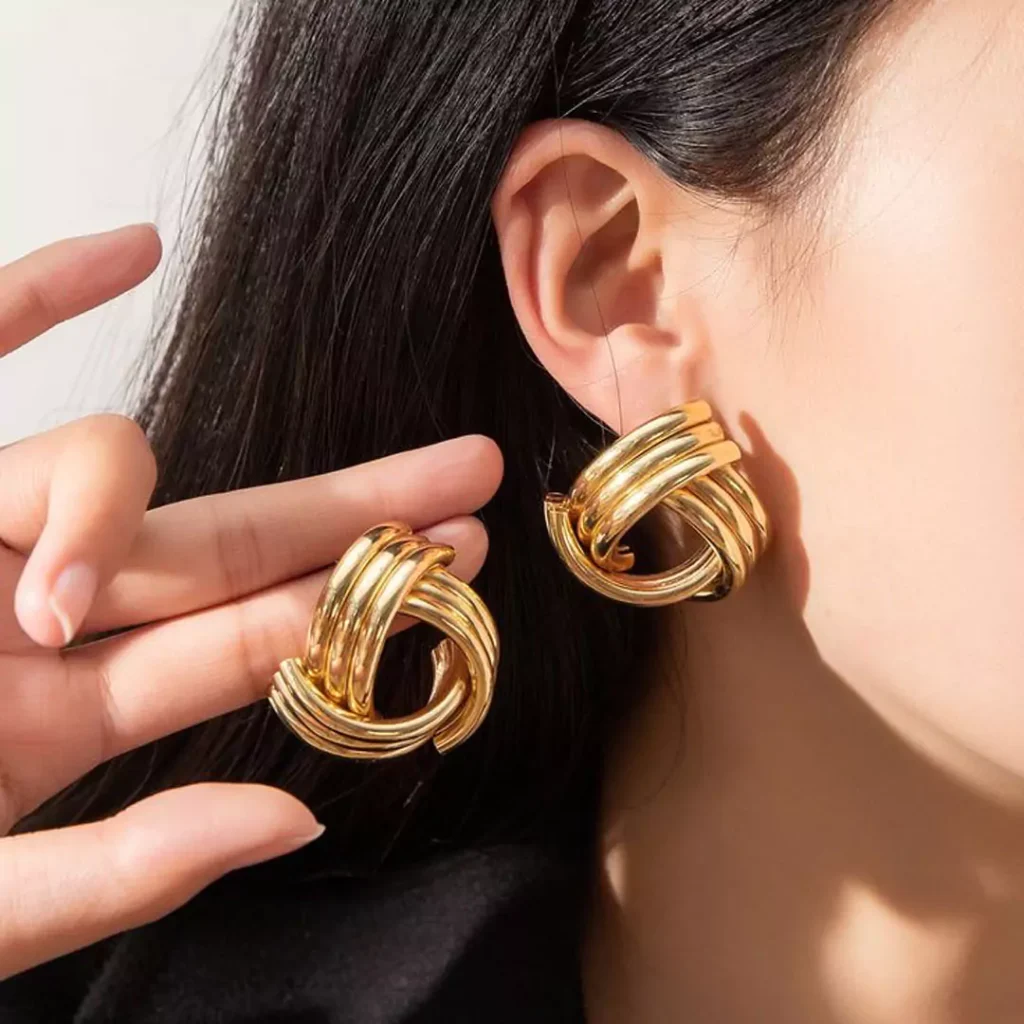 Stylish Bottega design earrings