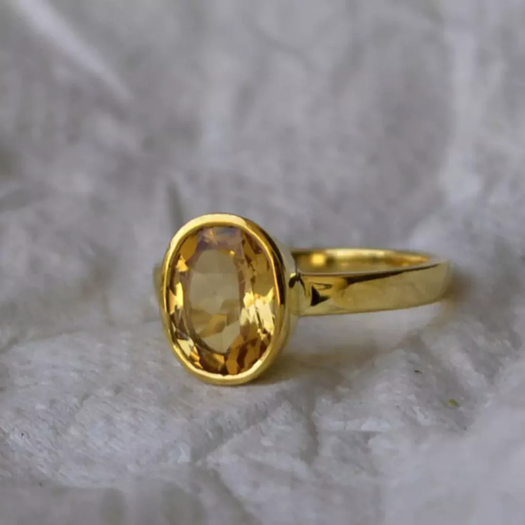 gleaming gold rings with golden gemstones