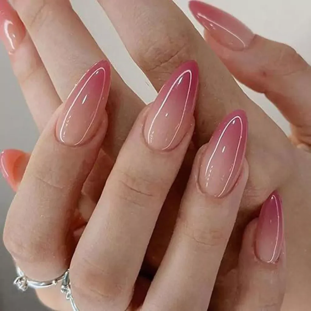 trendy pink ombre nail designs