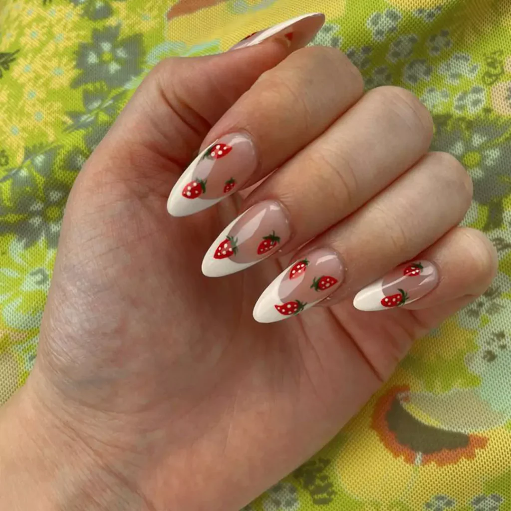 stylish strawberry nail designs 