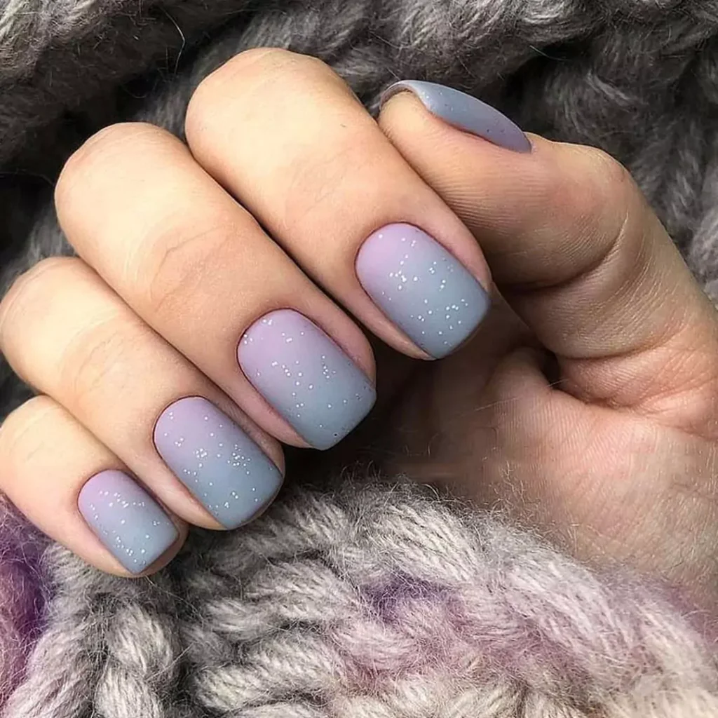 trendy short matte and velvet nails designs 