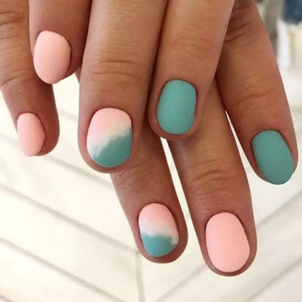 dazzling short matte and velvet nails designs 