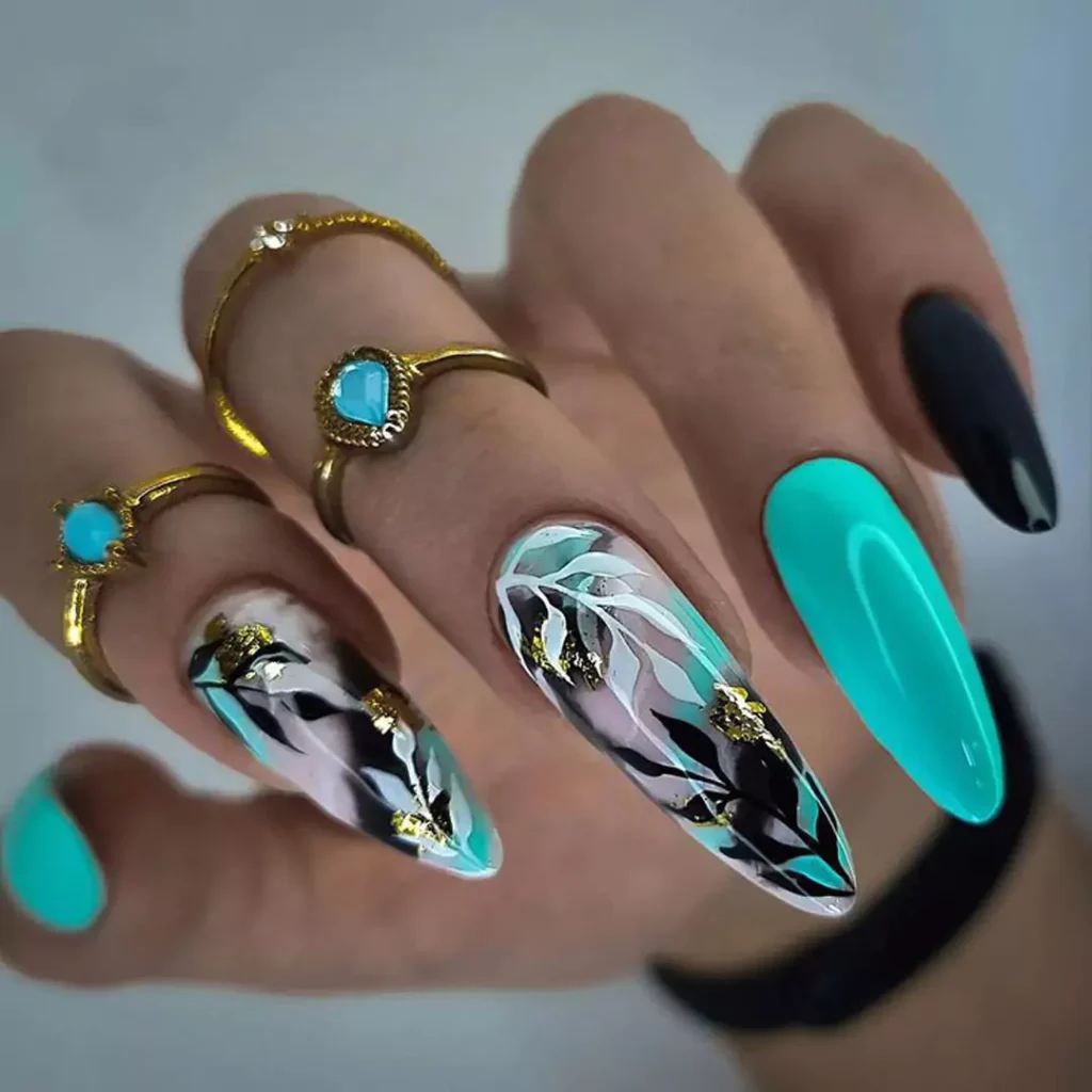 alluring long nails with stylish and beautiful designs 