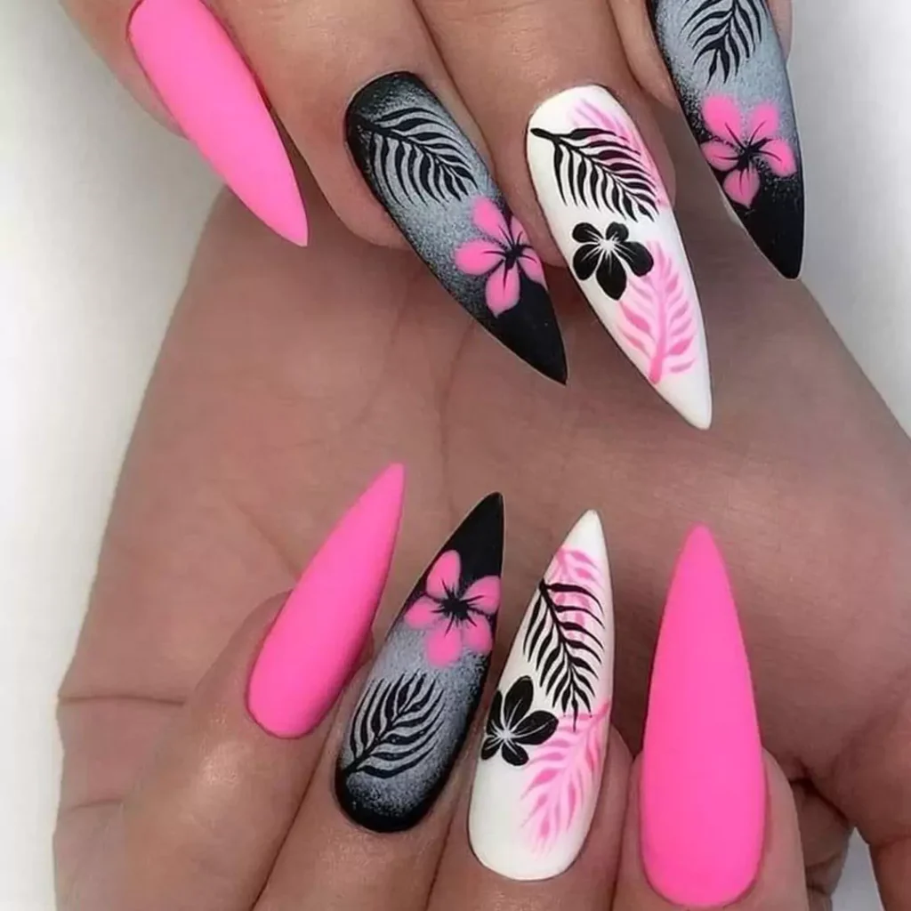 sophisticated long nails with stylish and beautiful designs 