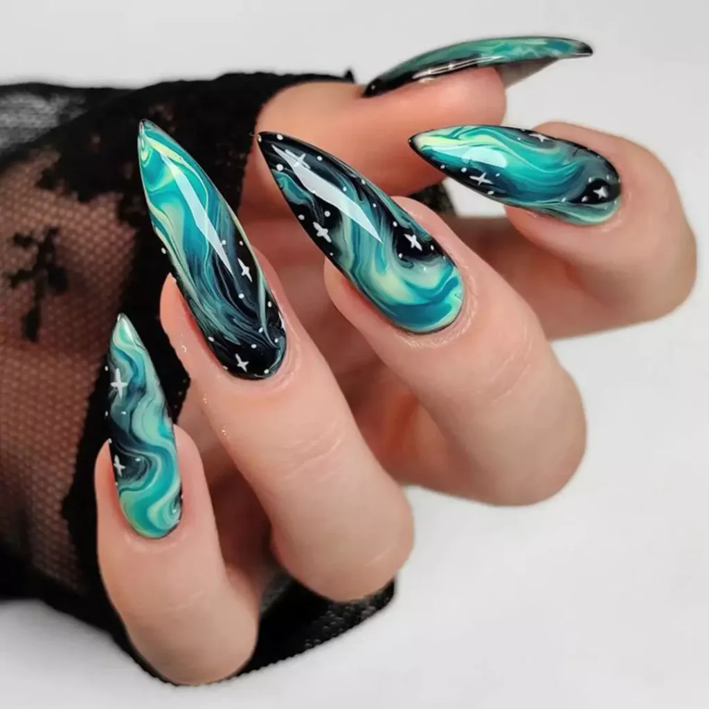 glamorous long nails with stylish and beautiful designs 