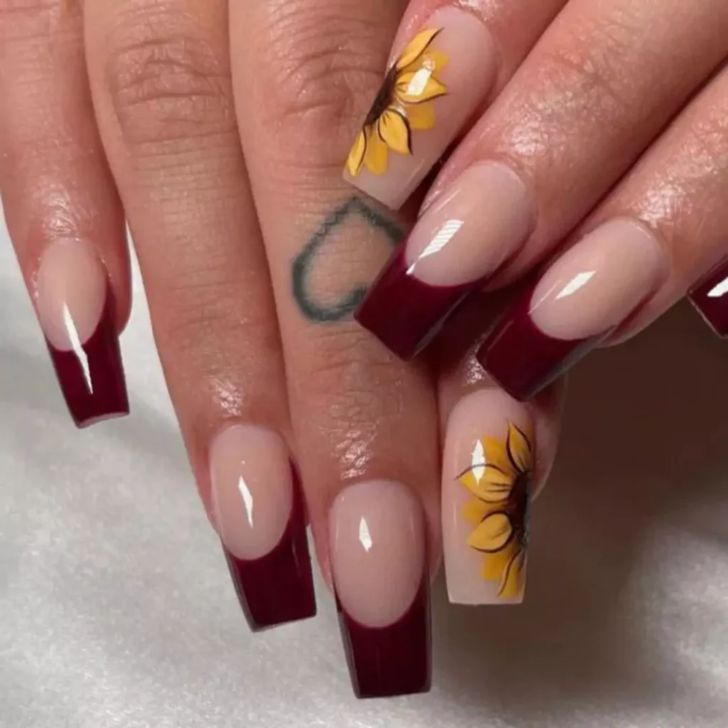 special sunflower nail designs 