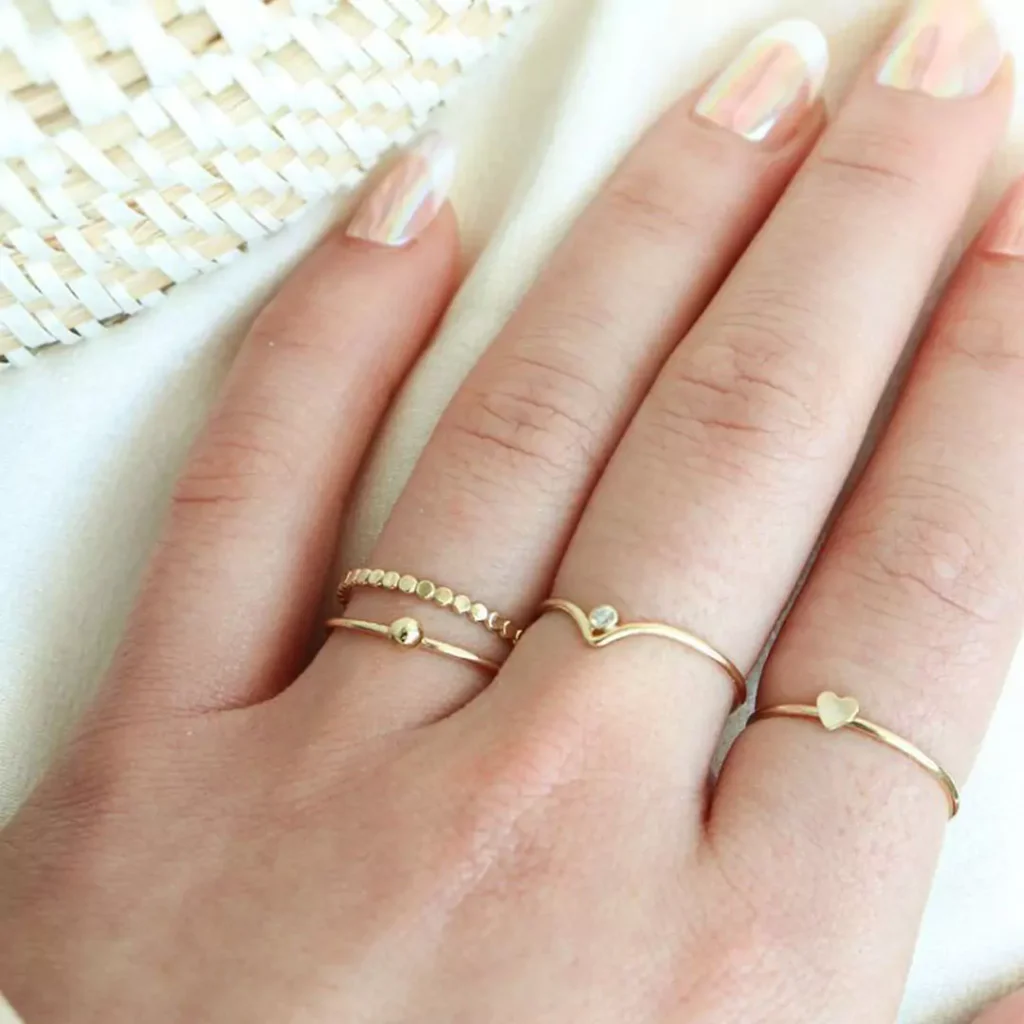 opulent gold dainty Rings