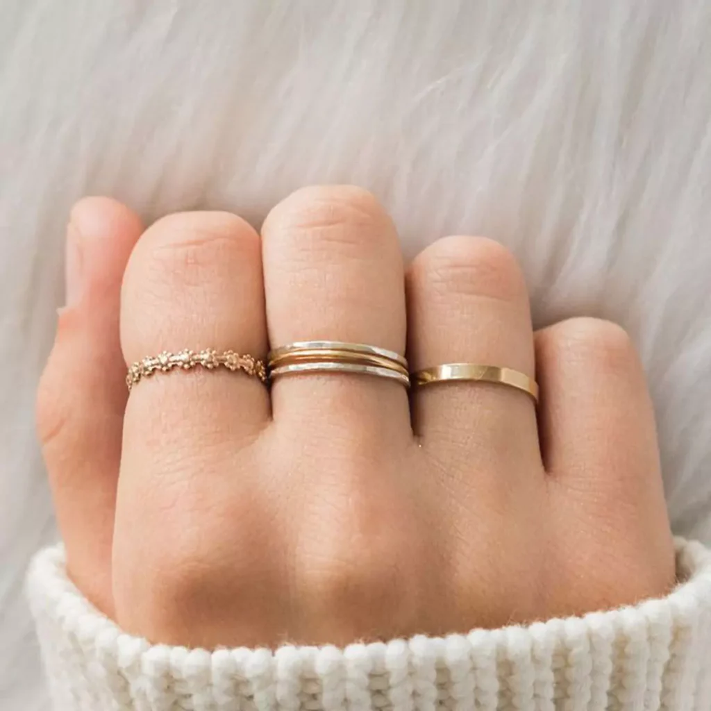 glamorous gold dainty Rings