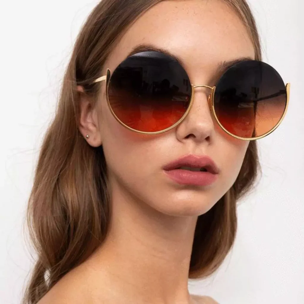 unique Gold Frames Sunglasses for women