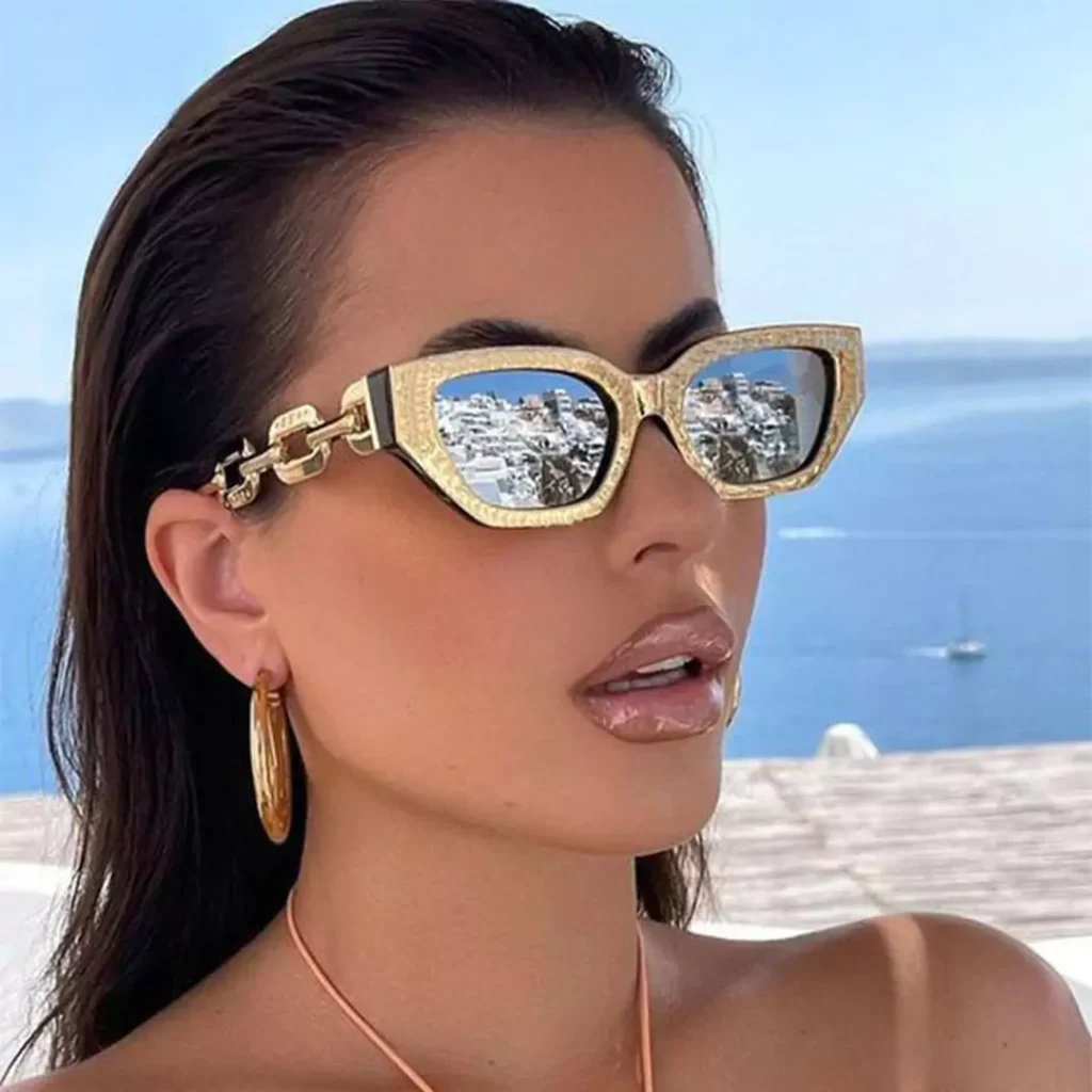 stylish Gold Frames Sunglasses for women