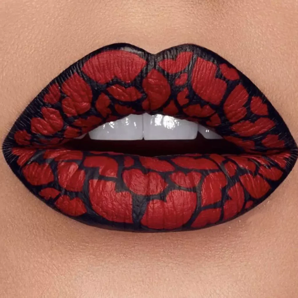 Stylish attractive lip makeup