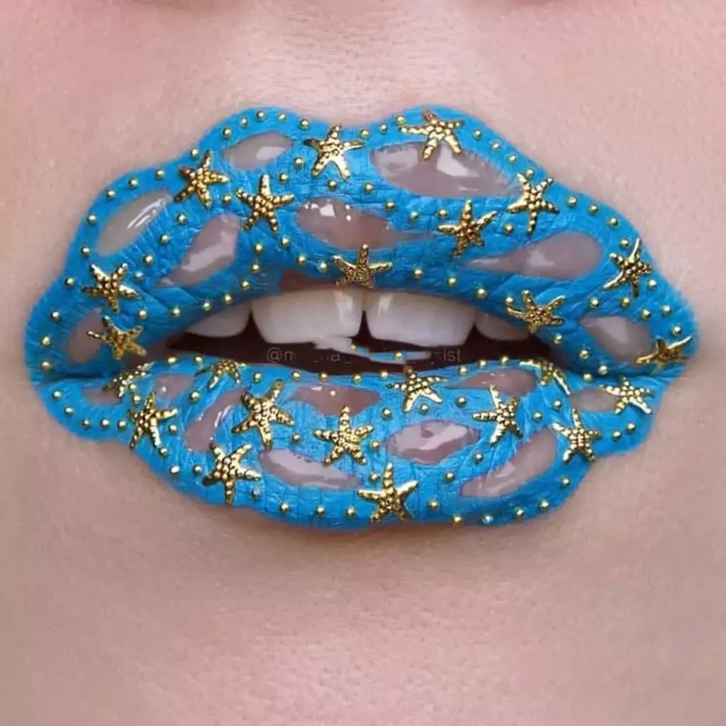 Stylish and special attractive lip makeup