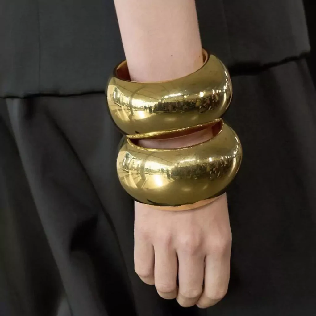 radiant chunky gold bangles