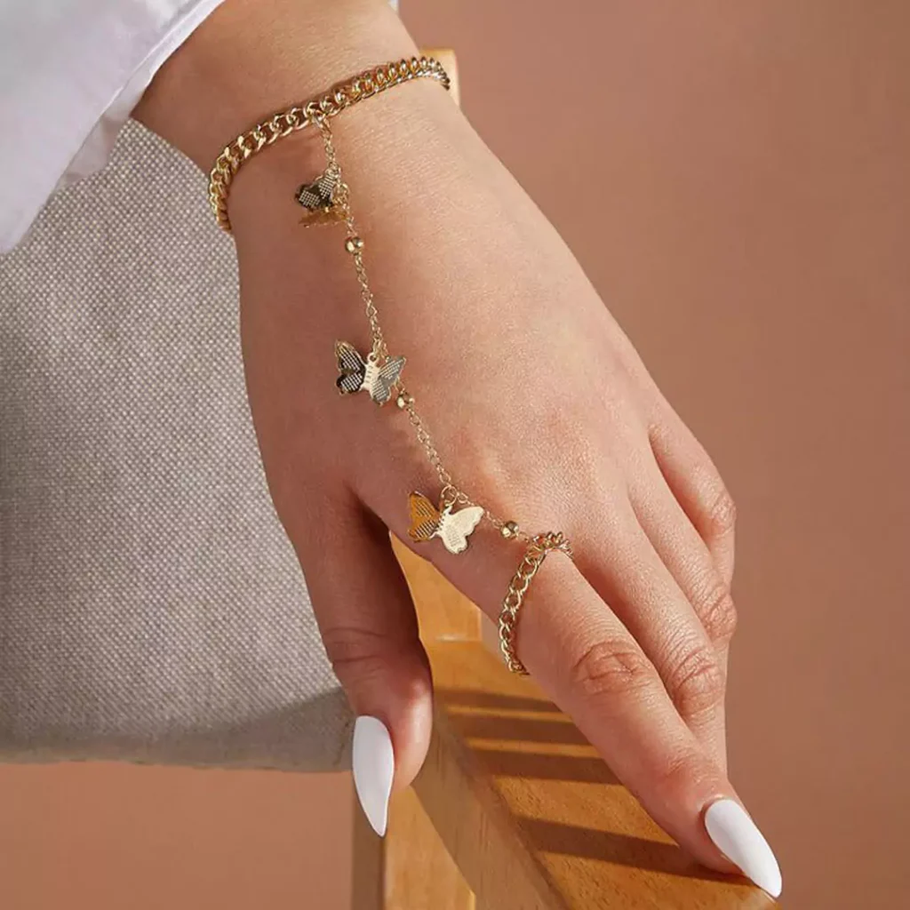 glamorous gold ring bracelets