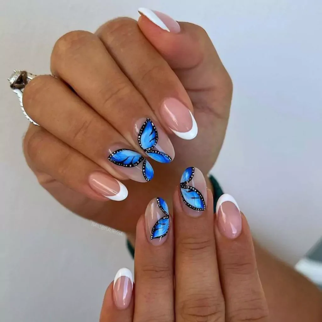 dazzling butterfly nail designs