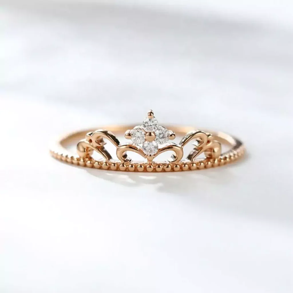 majestic Gold Crown Rings 